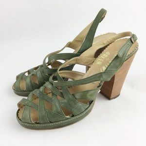 Fiorentini + Baker Green Strap Sandals Shoes 40